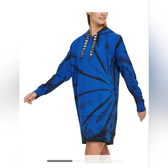 Dkny Dresses & Skirts - DKNY Sport Women's Hoodie Fitness Sweatshirt Dress Size Small